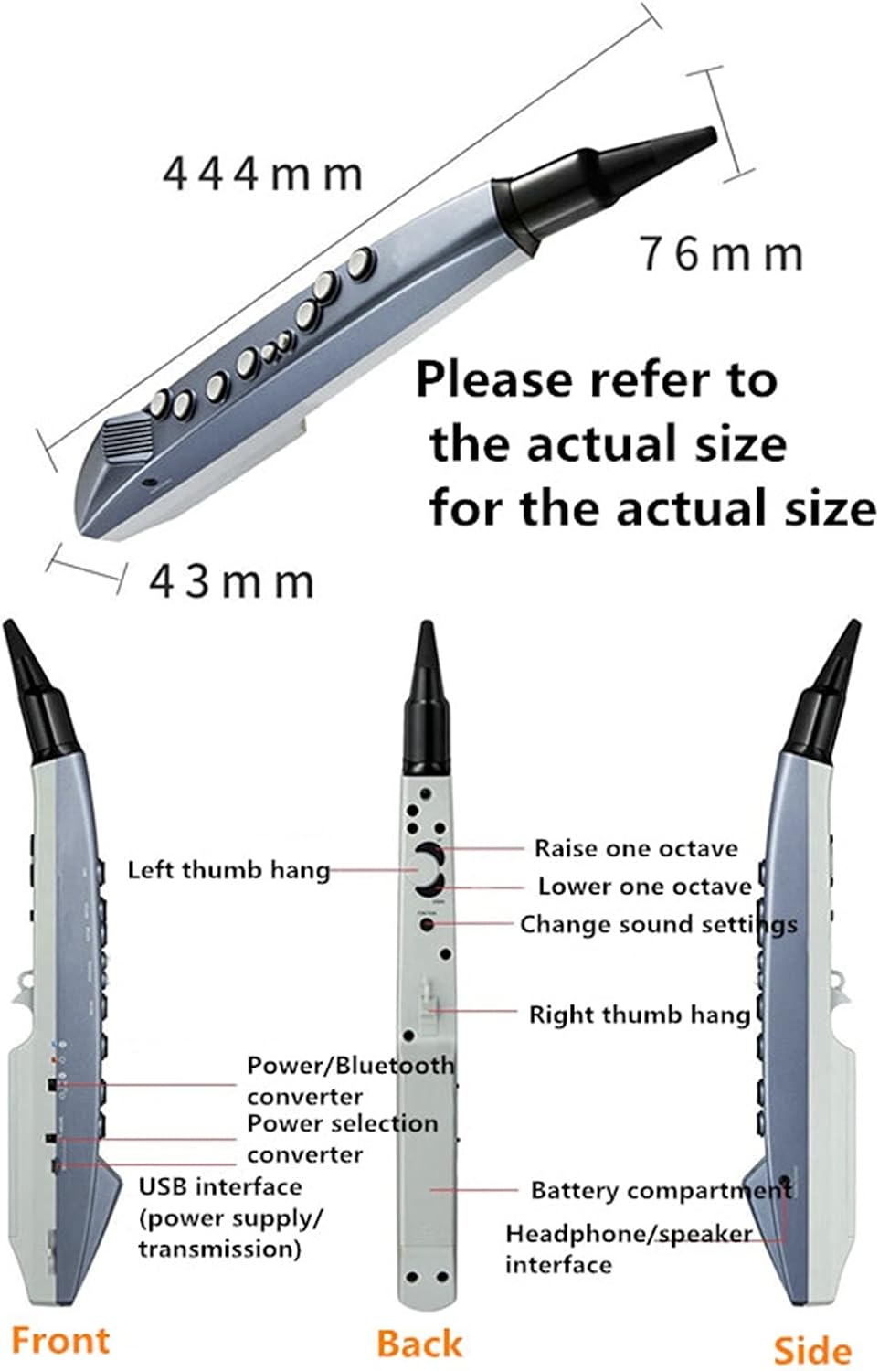 Digital Saxophone Electric Blowpipe Electric Saxophone Leisure Musical Instrument Student Saxophone