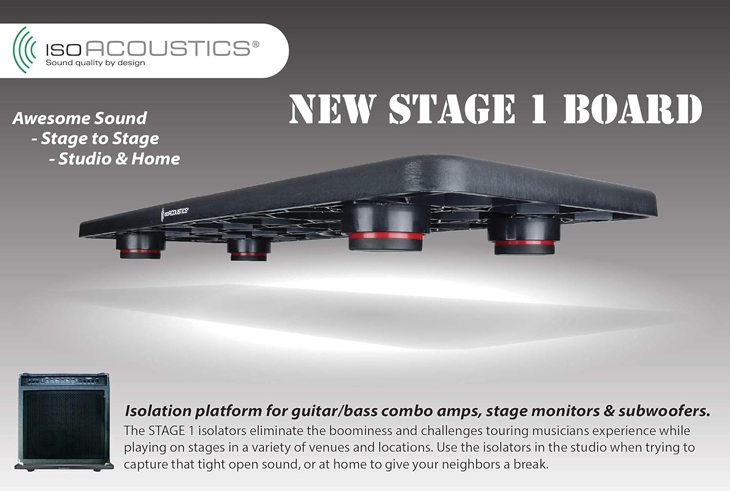 IsoAcoustics New Stage 1 Board (with Isolators)