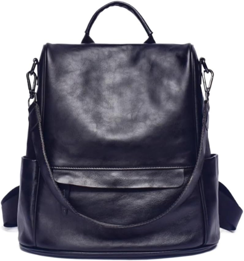 Retro Shoulder Bag Anti-Theft Backpack Large Capacity Leisure Men and Women Applicable(C)