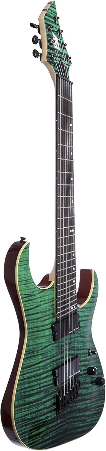 ISFF7U-450 Fanfret Electric Guitar Trans Green