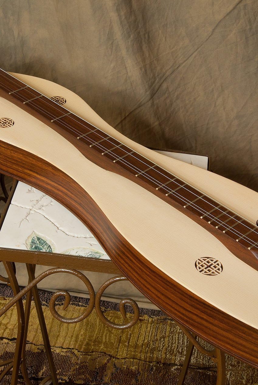 Includes: Roosebeck Deluxe Dulcimer 4 String, Solid Spruce Top W/Kntowork Cutouts + Extra String Set