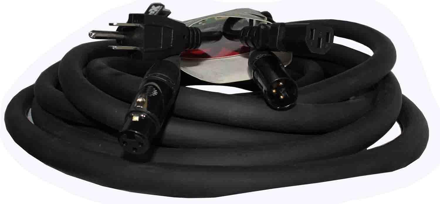 Prox XC-XLREC25 25' IEC Female to NEMA 15P (14AWG) & XLR-M to XLRF (20AWG) Balanced High Performance Audio/Power Cable