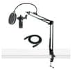 Audio Technica AT2035 Microphone with Knox Gear Pop Filter, Boom Arm and XLR Cable Bundle (4 Items)