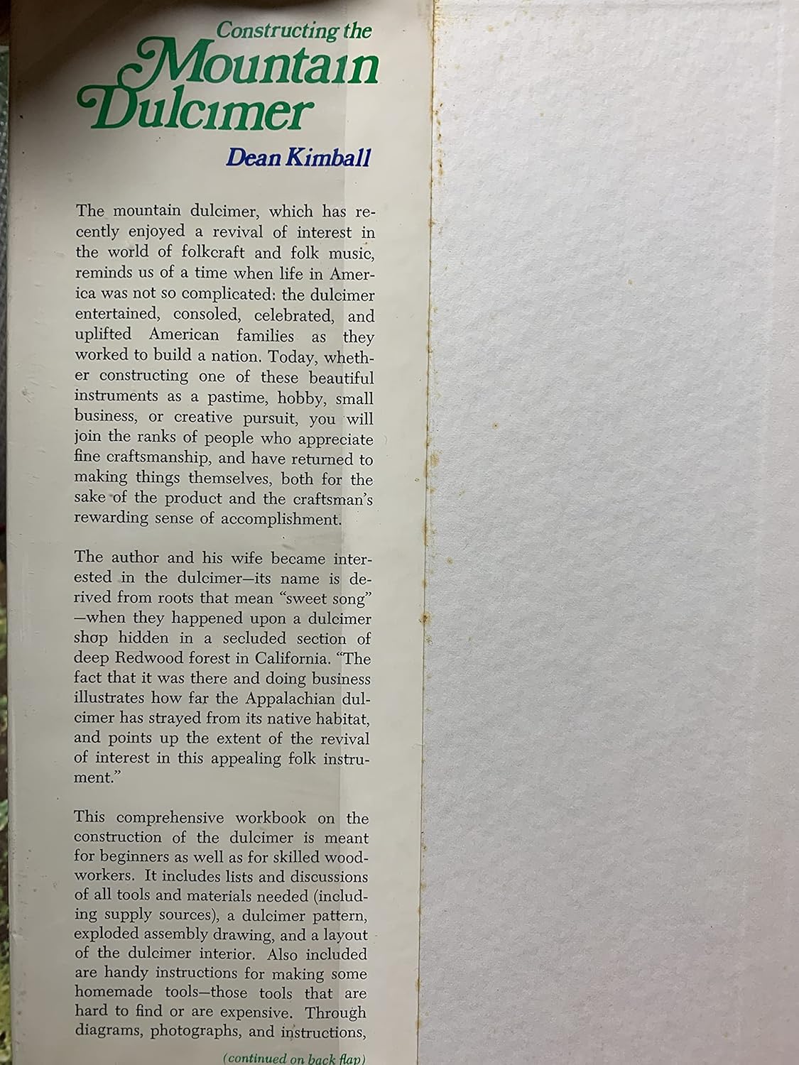 Constructing the mountain dulcimer