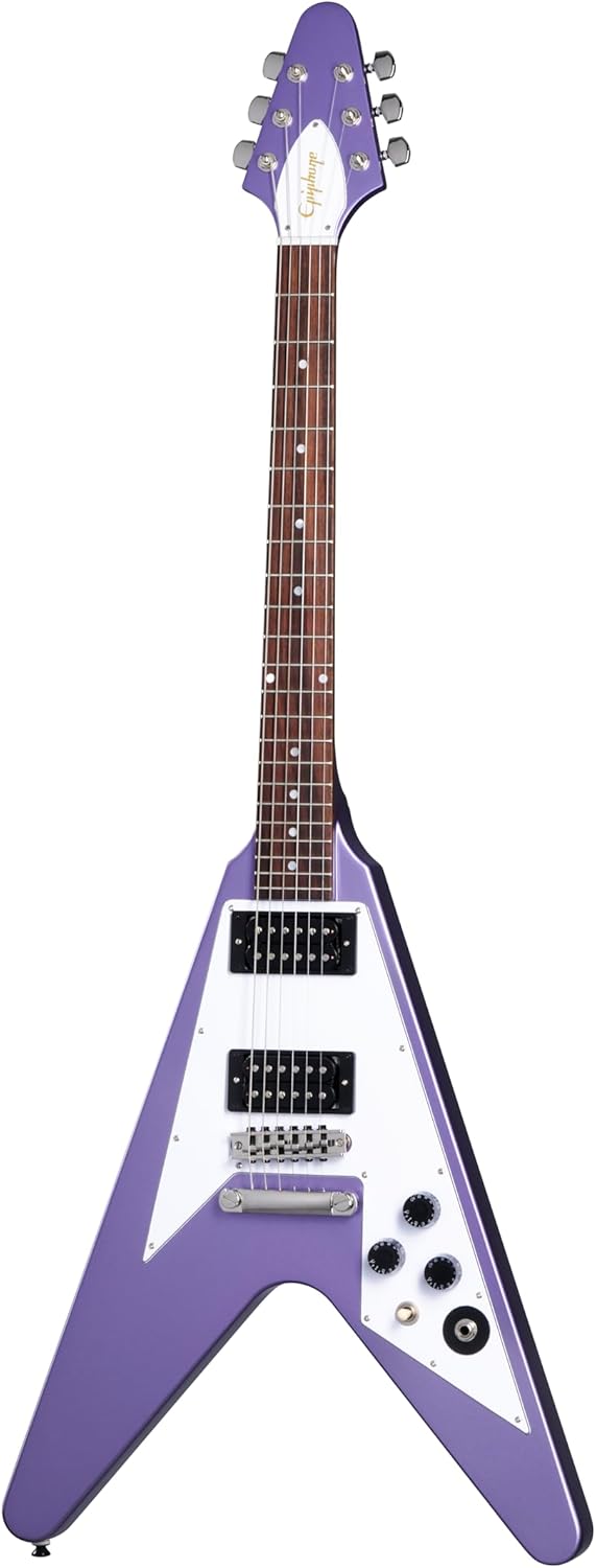Epiphone Kirk Hammett 1979 Flying V, Purple Metallic with Case