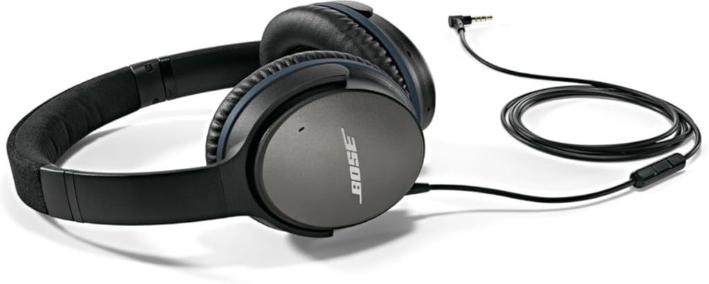 Bose QuietComfort 25 Acoustic Noise Cancelling Headphones for Samsung and Android devices, Black (wired, 3.5mm) (Renewed)