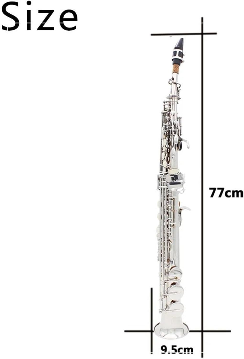 Beginner saxophone Soprano Saxophone Silver Brass Sax Bb B Flat Saxofon Woodwind Musical Instrument With Bag Saxophone Accessories