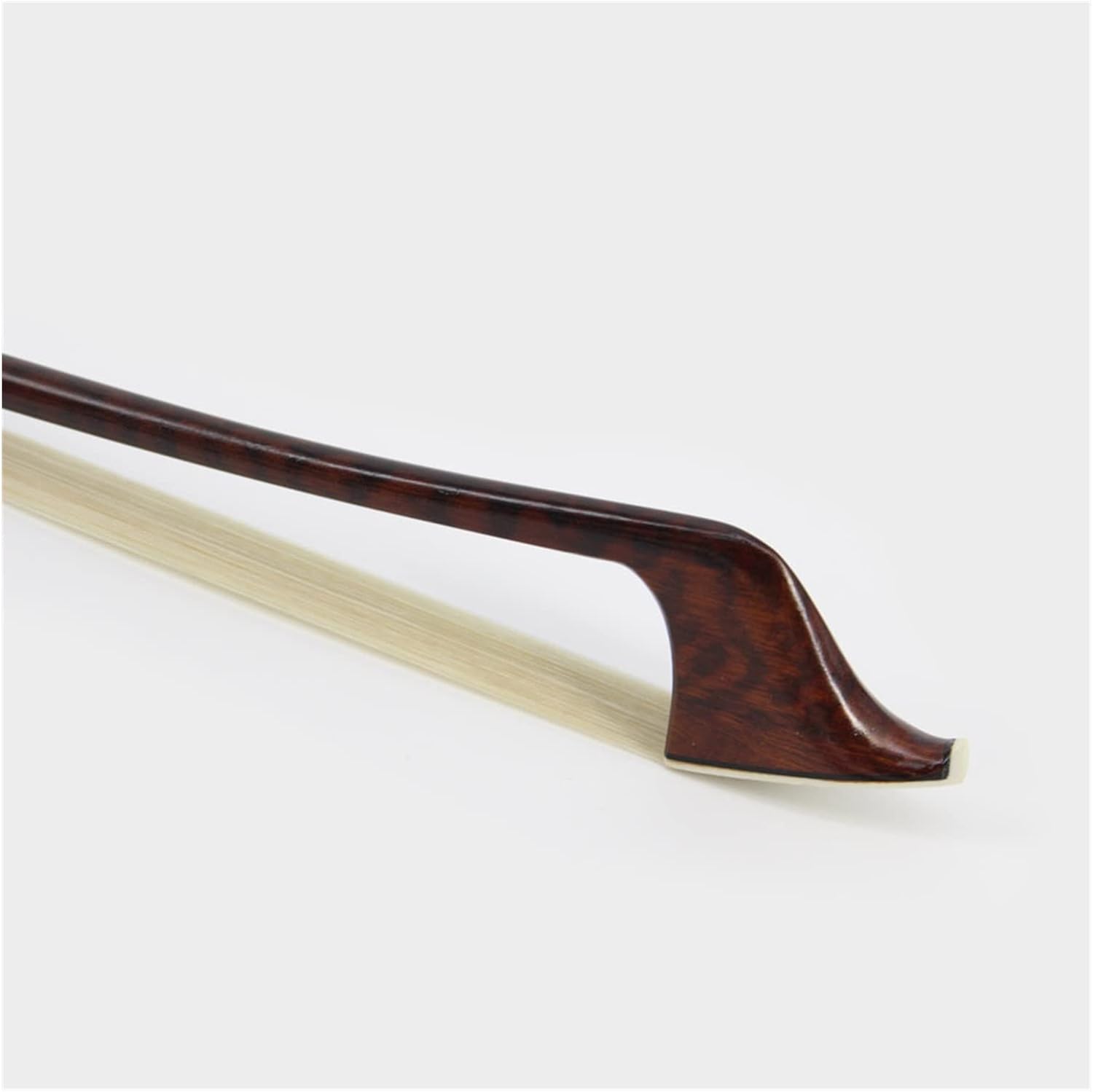 TSTS Exquisite French-Style Snakewood 4/4 Double Bass Bow Horsehair Fisheye Inlayed Snakewood Frog Professional Violin Bow