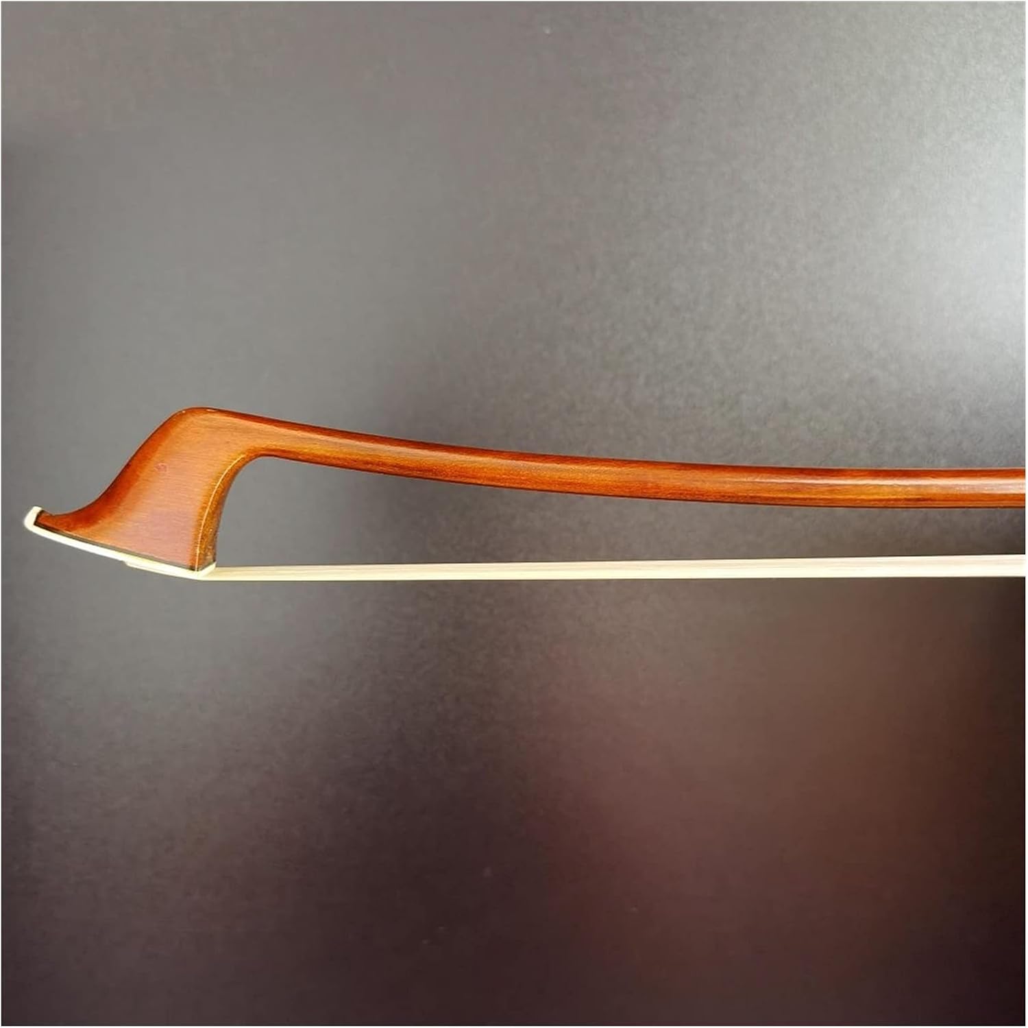 TSTS 4/4 Size Bass Bow Brazilwood Round Stick Red - Nickel Silver Parts Full Size Violin Bow