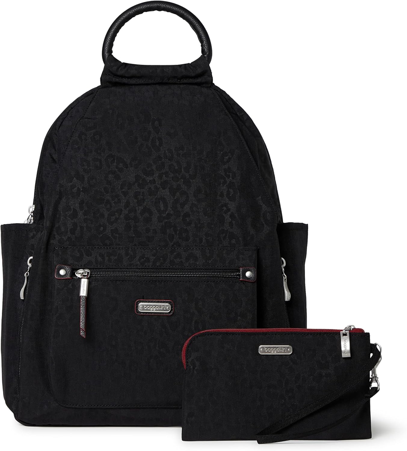 Baggallini Women's All Day Backpack, Black Cheetah Emboss, One Size…