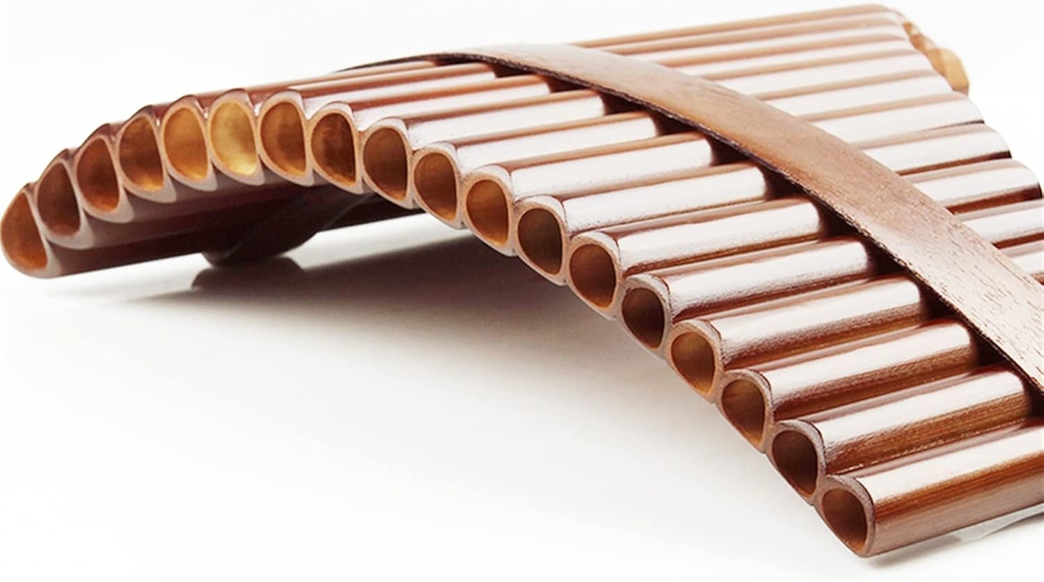 18 Pipes Pan Flute F Key Musical Instruments Brown Color Pan Flute Woodwind Instrument Handmade Panpipes