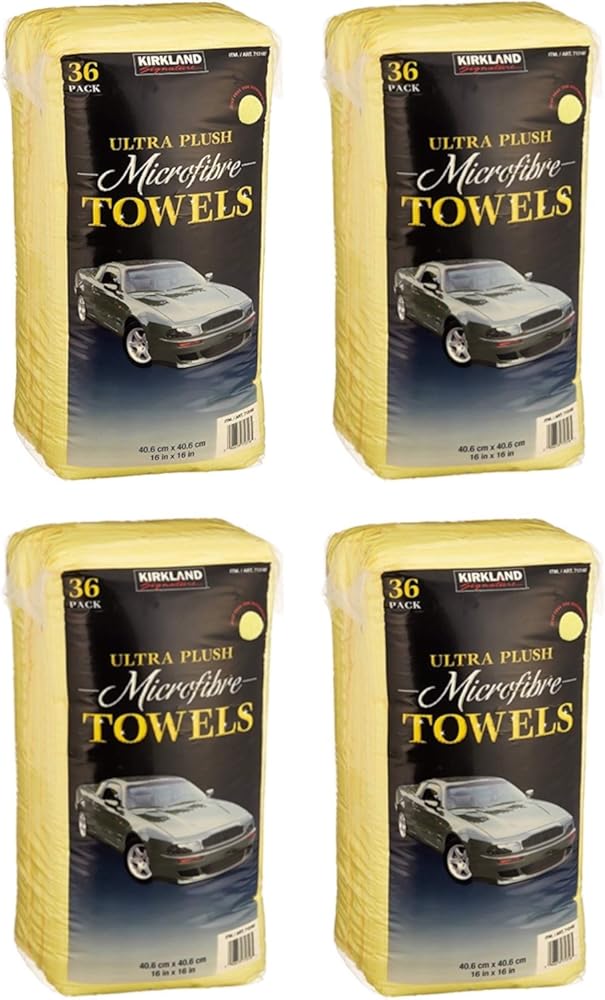 Kirkland Signature Ultra High Pile Premium Microfiber Towels, 36 Pack 16x16 4 Pack