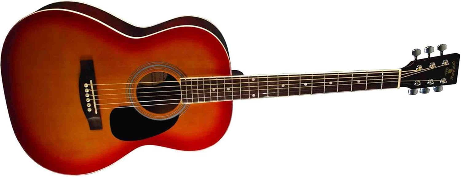 INDIANA 6 String Acoustic Guitar, Right, Cherry Sunburst (IDA-CB)