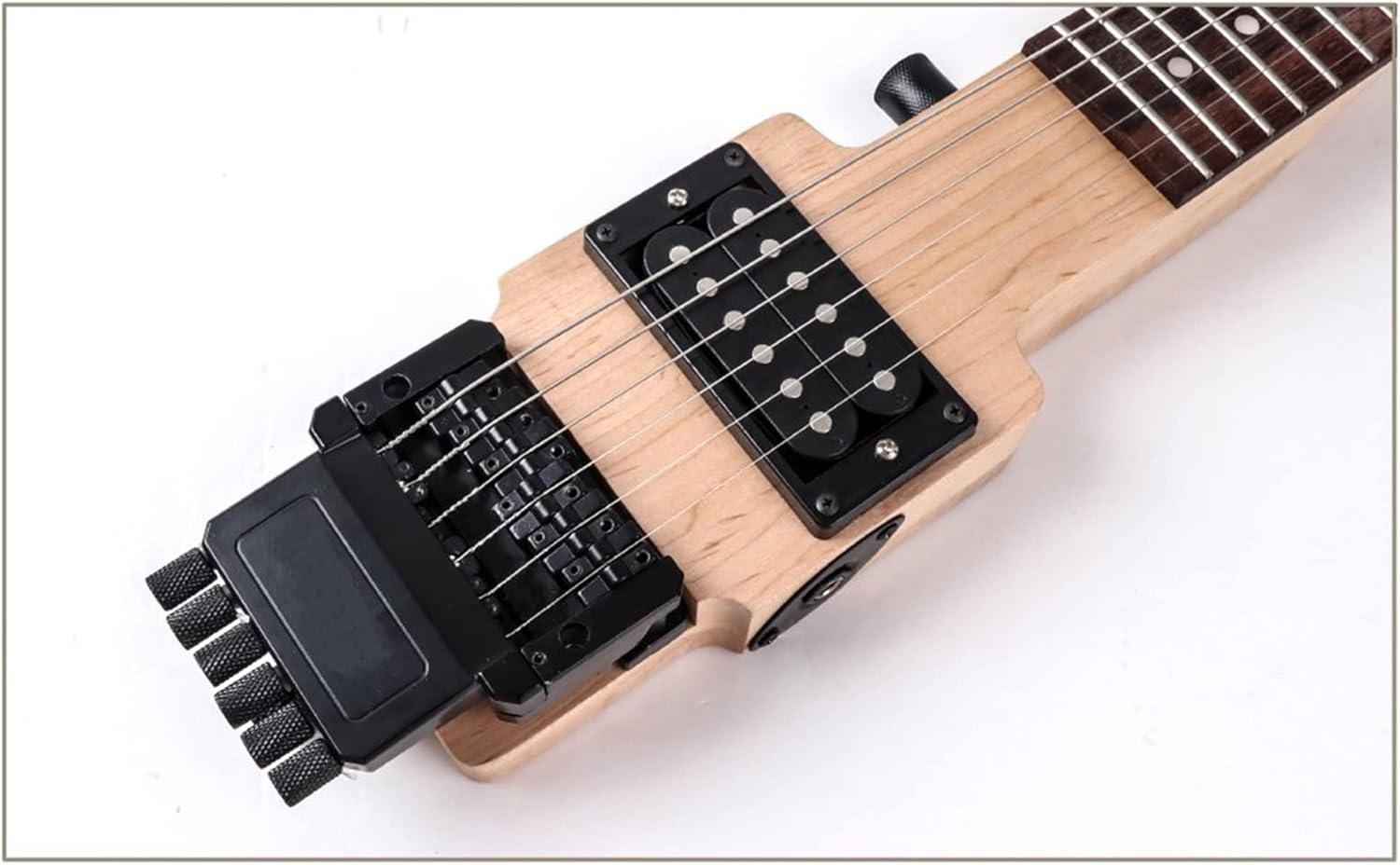 New Headless Travel Silent Electric Guitar Guitar ​Neck Replacement (Color : Brown)