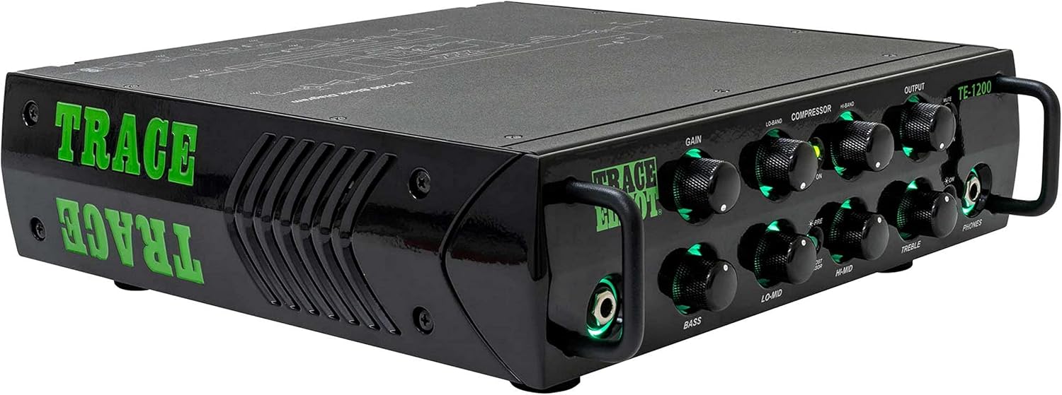 Peavey 03618570 Trace Elliot TE-1200 Bass Amplifier Head Portable Compact Amplifiers 1200-Watt RMS, 4 Band EQ PRO Amplification - TE1200