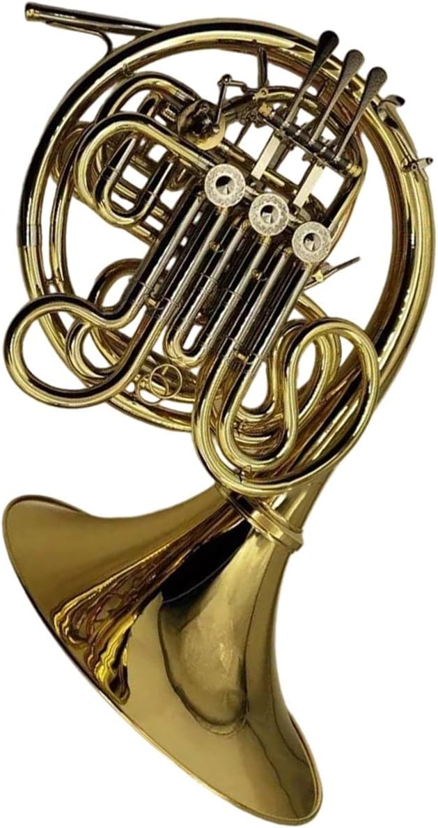 4 Key French Horn Professional 4 Key Bb F Double Row French Horn Brass Gold With Case