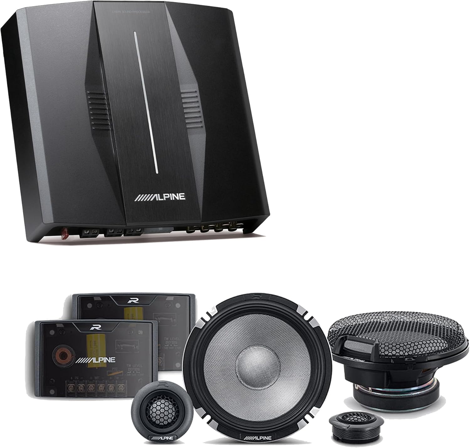 Alpine PXE-C80-88 OPTIM8 8-Channel Hi-Res Digital Sound Processor Amplifier w/ R2-S652 Bundle