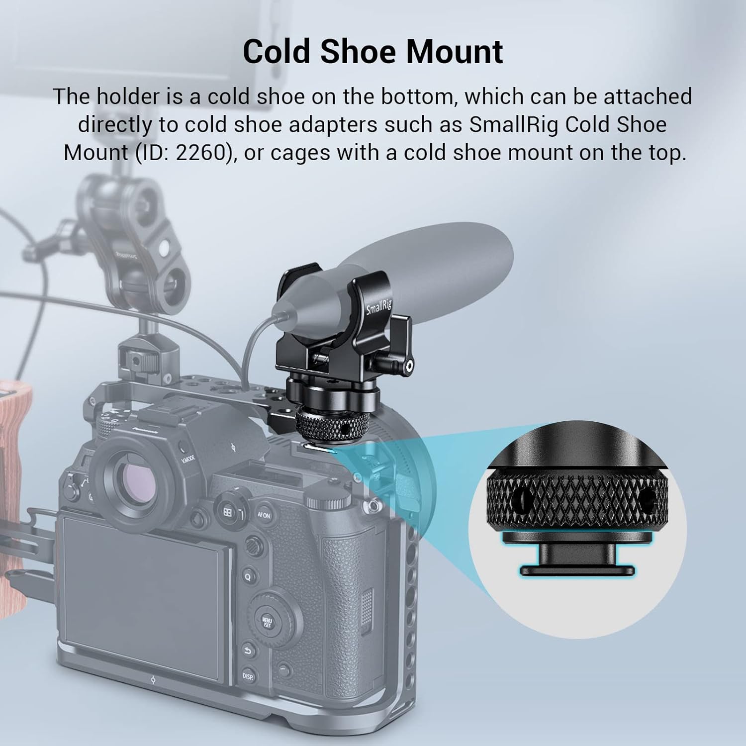 Bundle: SmallRig Shotgun Microphone Holder and SmallRig V Mount Battery Charger