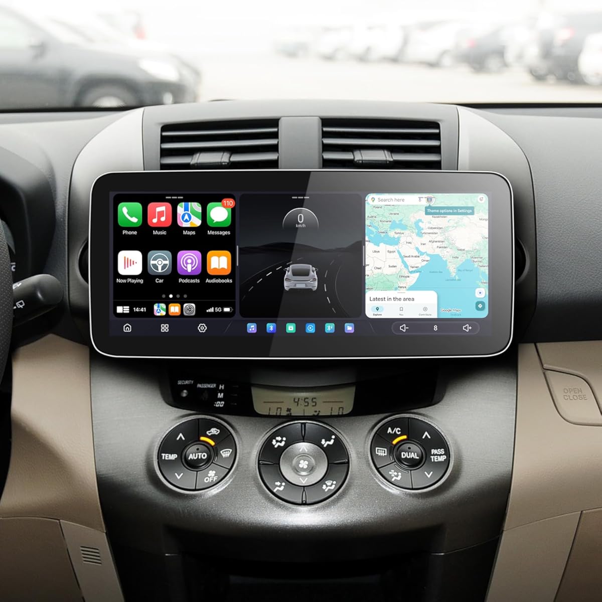 JOYING Car Radio for Toyota Rav4 2006-2012, 12.3 Inch QLED Touch Screen Car Stereo Android 13 Head Unit 12GB+256GB with CarPlay & Android Auto, GPS, Bluetooth, AM/FM, SWC(JY-TT902N12)