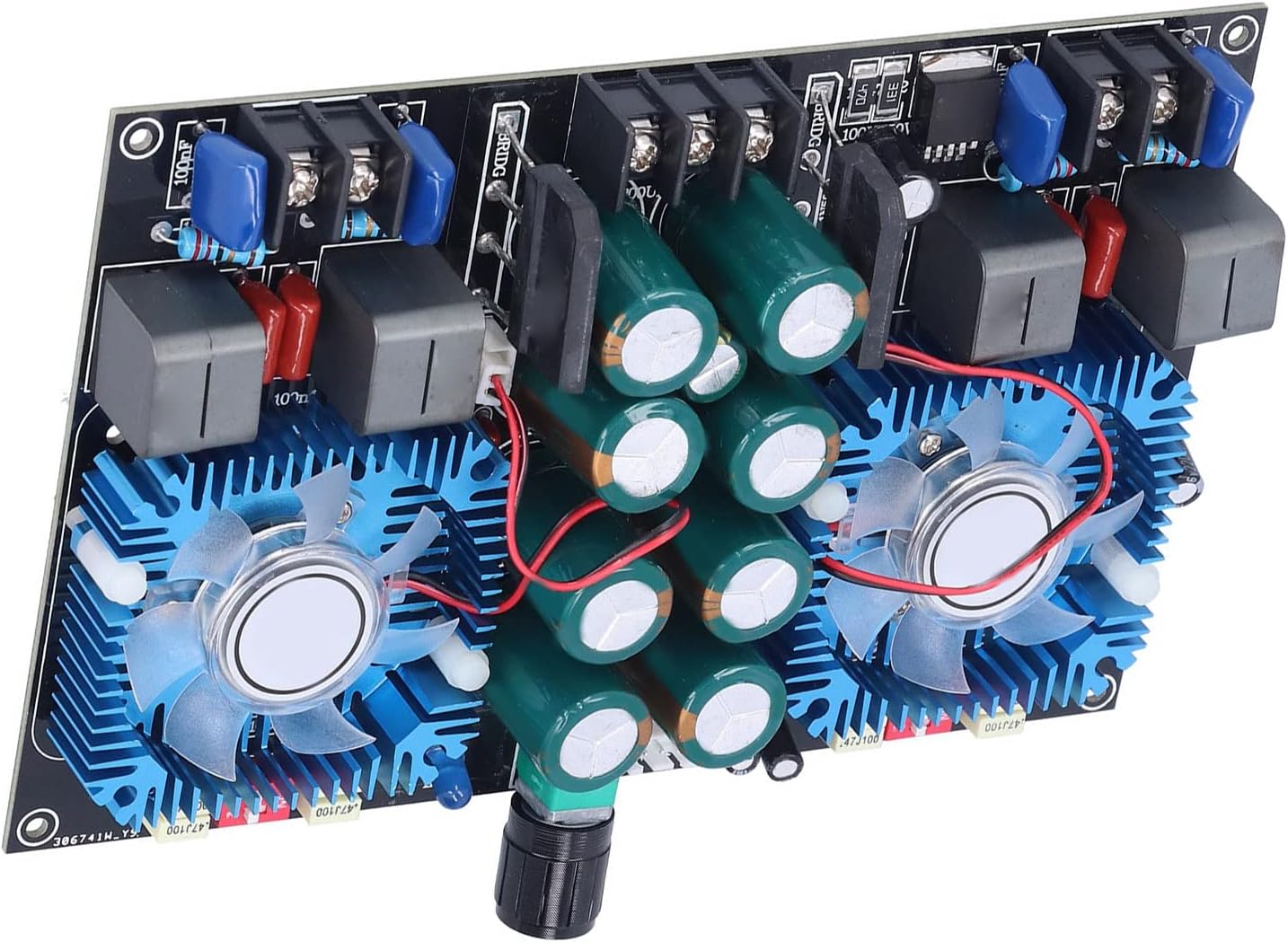 2 Channel Digital Power Amplifier Board, Audio Amplification Module, Cooling Fan TDA8954TH - Efficient Heat Dissipation, Powerful Clear Sound, Ideal for Home Theater and Small