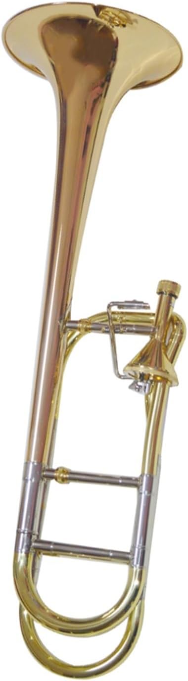 Adult Trombone Instrument Tenor Trombone Gold Brass Bell Conical Piston Instrument