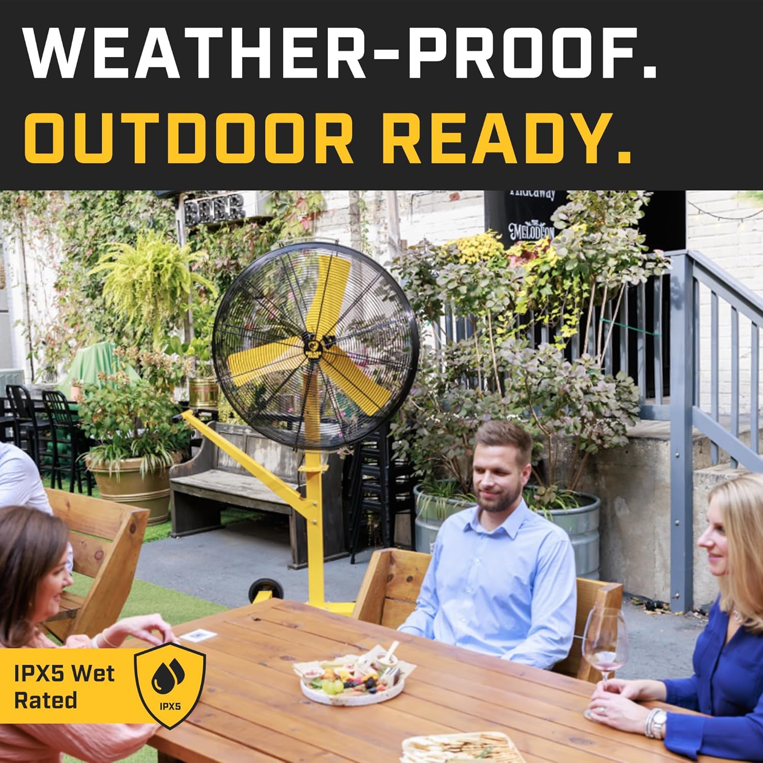 Big Ass Fans - AirEye Wall Mount Fan – Powerful & Efficient Cooling for Any Space – Wall Mounted Fan with Adjustable Speeds – 120v - 30