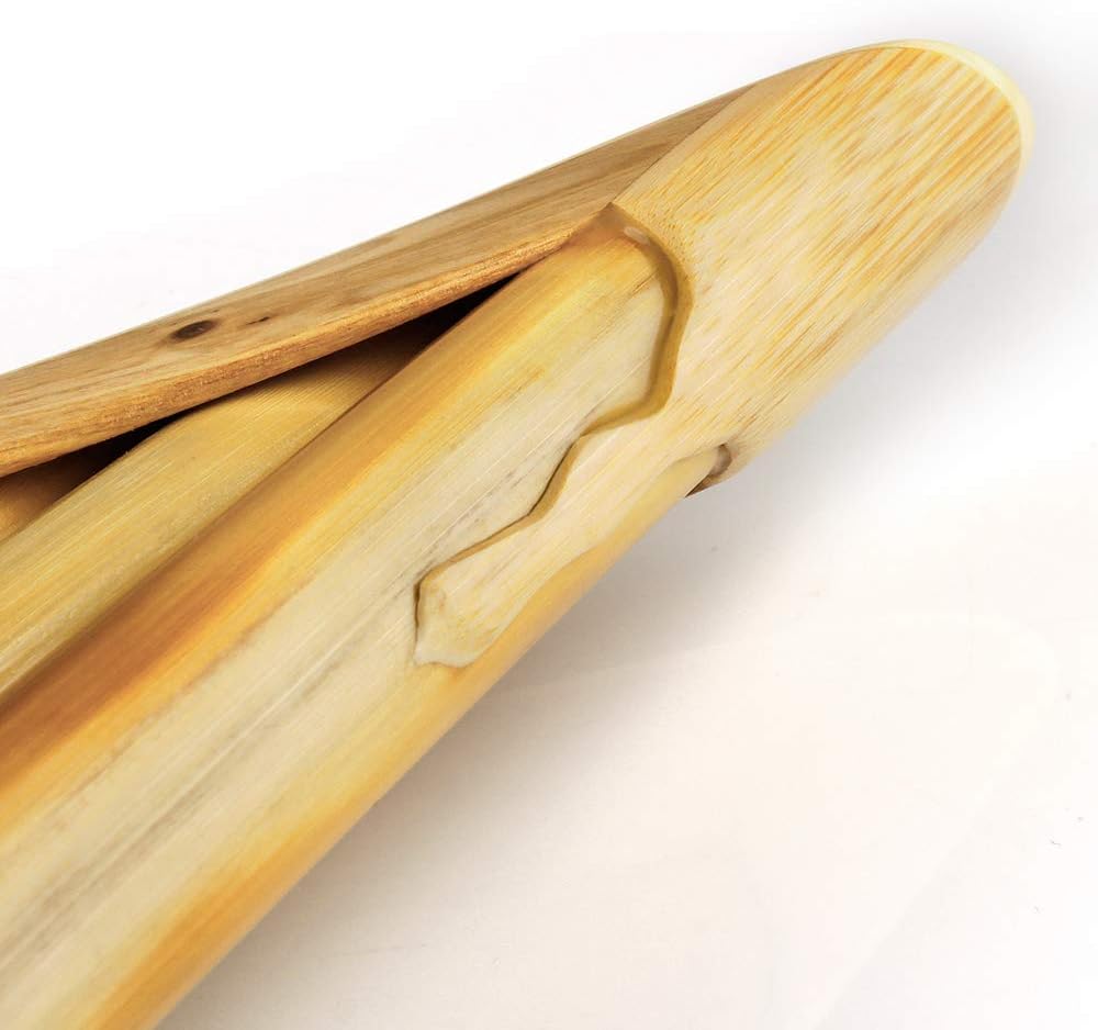 Upscale Romanian Folk Instrument Natural Reed Pan Flute Panpipes G Key Wind Pan flute Flauta Handmade (25 Pipes Left Hand, Wooden Tray)