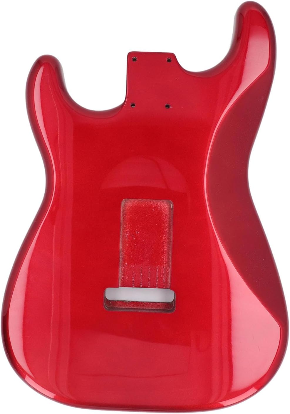 Electric Guitar Body, High Gloss Finish, Decorative Predrilled Exquisite Wooden Electric Guitar Body for Upgrade (GSB12ST Red)