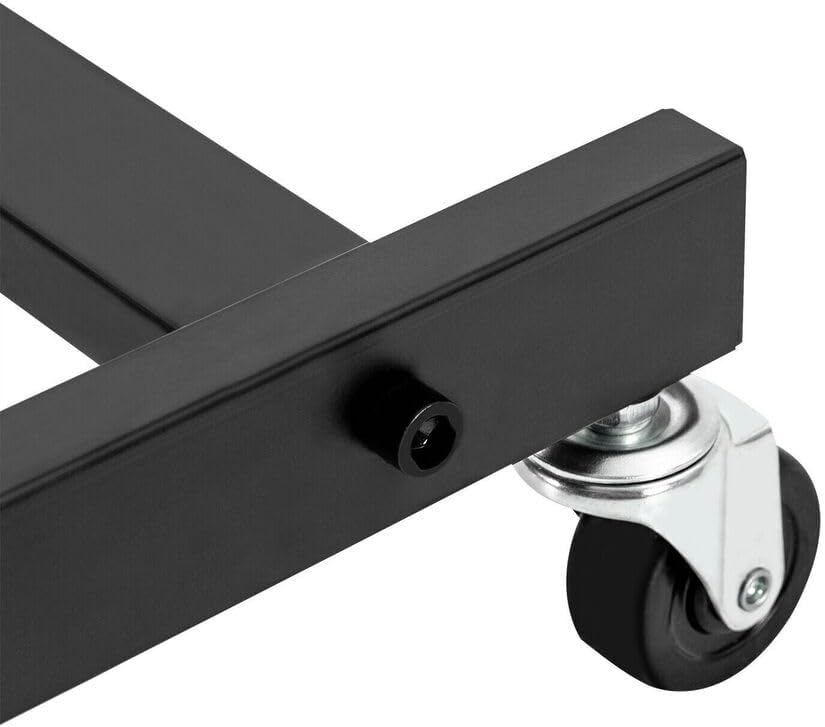 12U DJ Mixer Stand Stage Cart & Adjustable Rack Mount Studio Equipment DJ Rolling With Wheel,Pro Audio Recording Cabinet Perfect for Office Home Stage or Studio Music Show