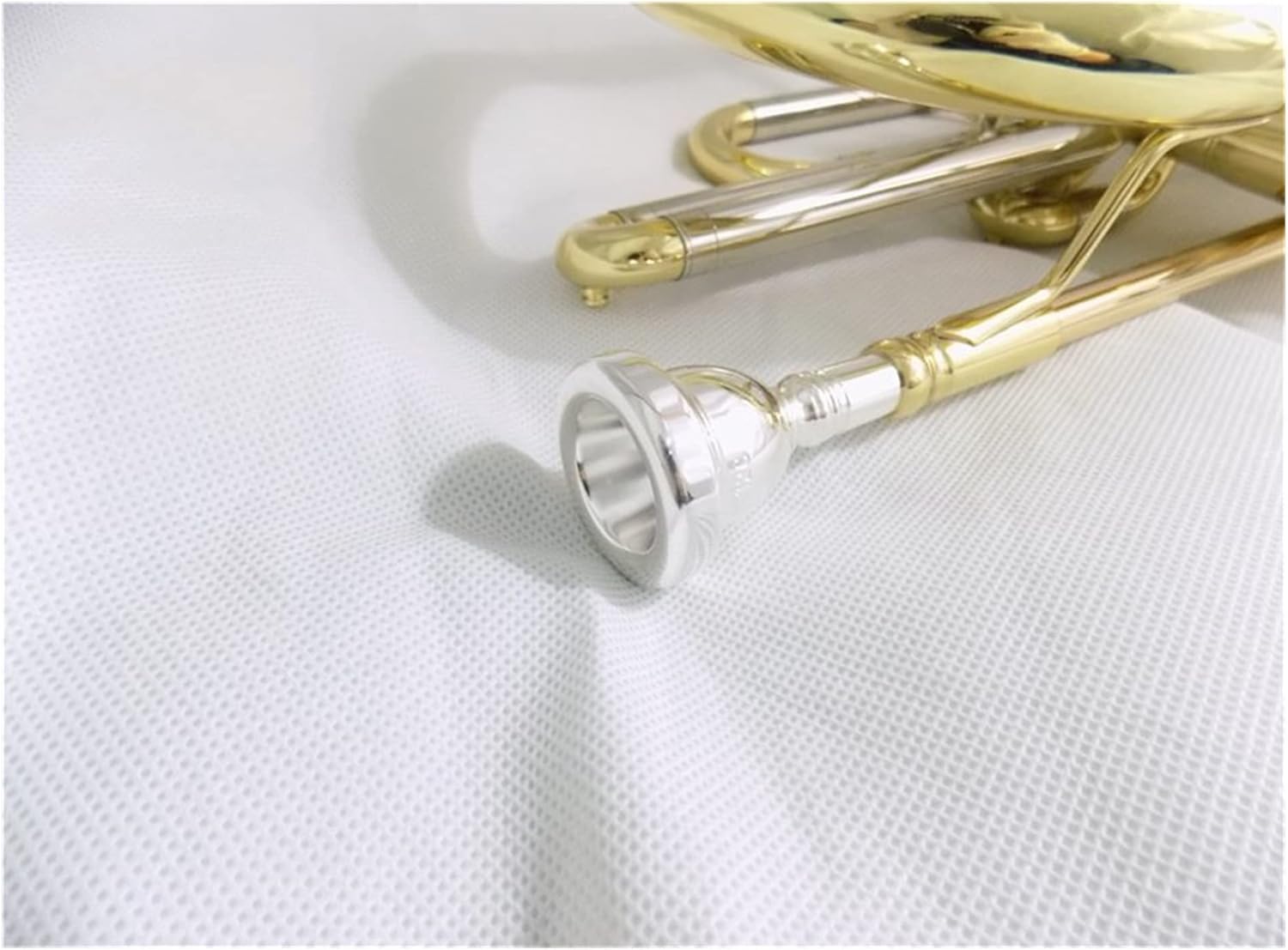 FLFL Student Trumpet Bb Marching Trombone with Hard Case Mouthpiece Lacquer Silver Nickel Plated Trombones Musical Instruments (Color : Lacquer Gold)