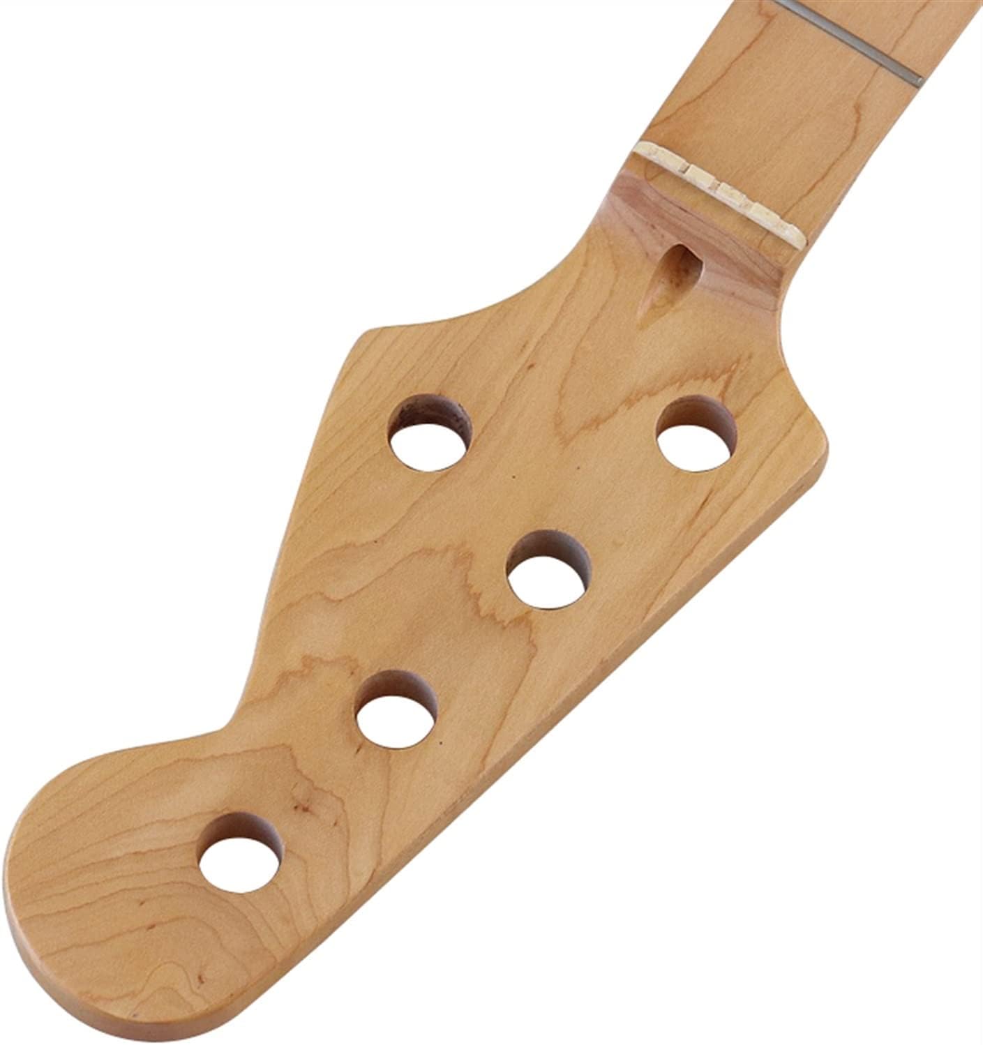 Electic Bass Guitar Neck 5 String Natural Maple Wood Matte 21F 7.5cm Width Electric Guitar Neck