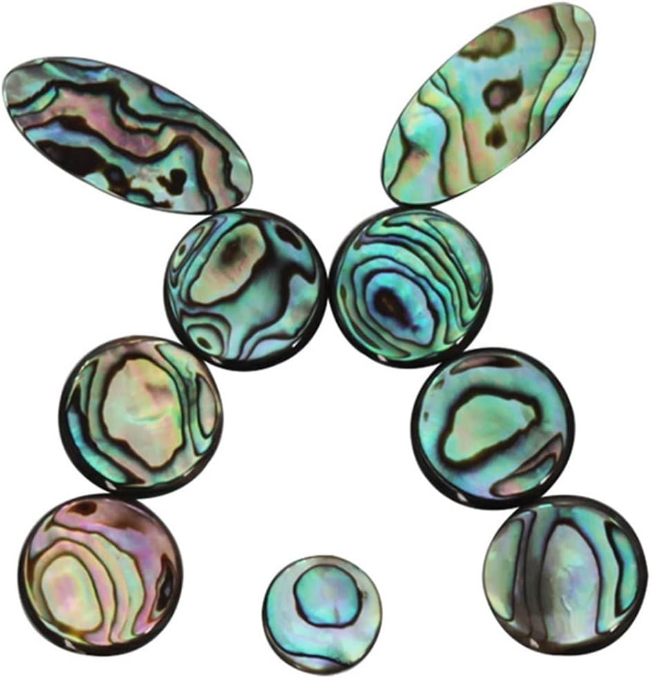 Saxophone Accessories 9 Pcs/Set Saxophone Finger Buttons Woodwind Musical Instrument Accessories Natural Abalone Shell Key