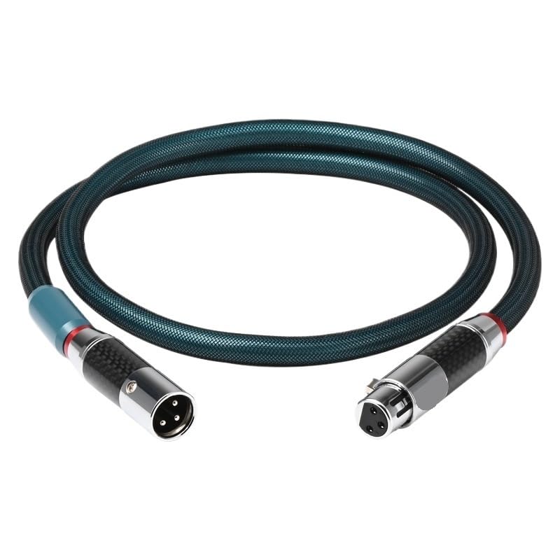 Audio Cable Hi-end 8N OCC Silver-Plated 2XLR Male to 2XLR Female Balanced Adapter Wire(One Piece,1.5m)