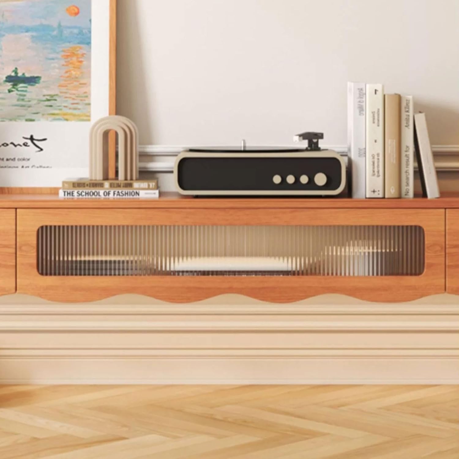 TV Cabinet Household Floating TV Stand Wall Mounted Entertainment Center and Cabinet Shelf TV Console with Storage TV Shelf for Bedroom Living Room Television Stand