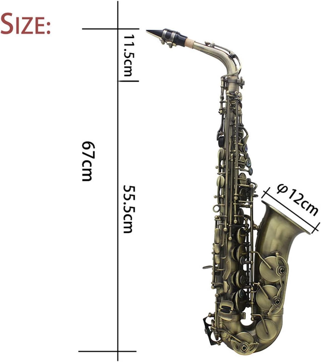 EB Alto Saxophone Woodwind Instrument Abalone Shell Key E Flat with Case Beginner Saxophone