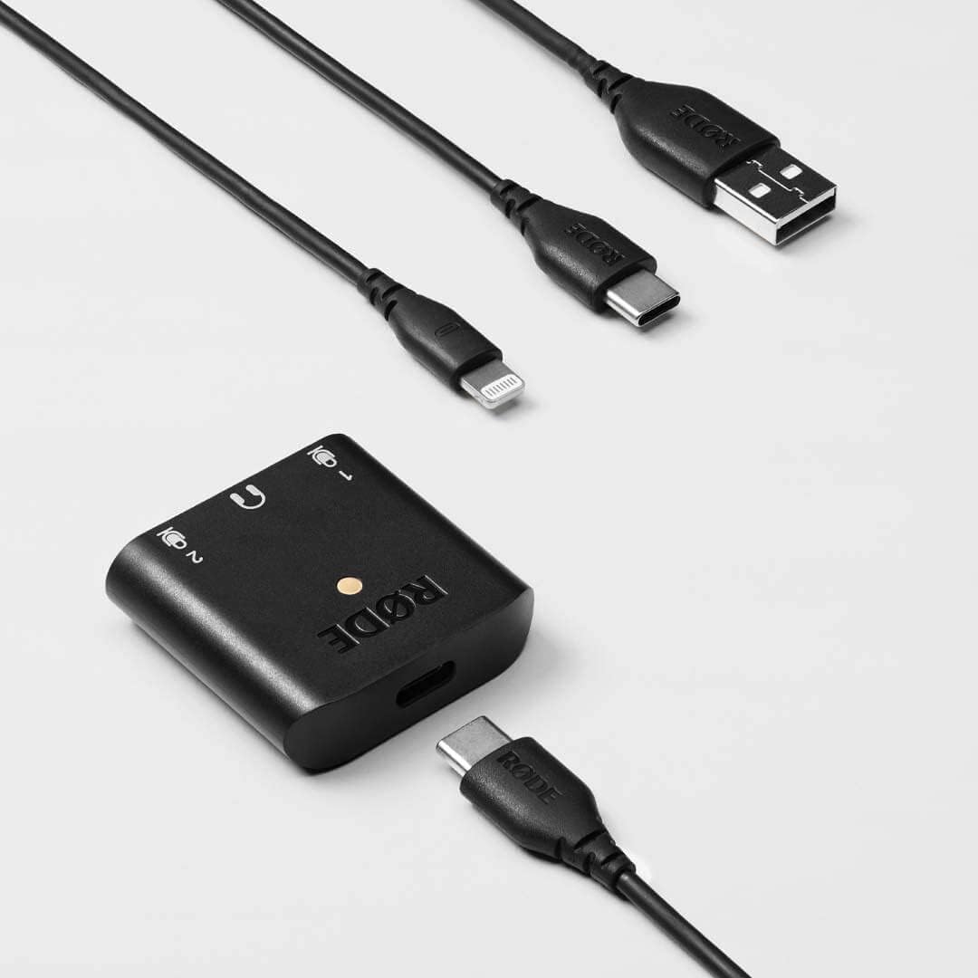 Rode AI-Micro Compact Audio Interface with Lavalier GO (Black) Omnidirectional Lavalier Microphone