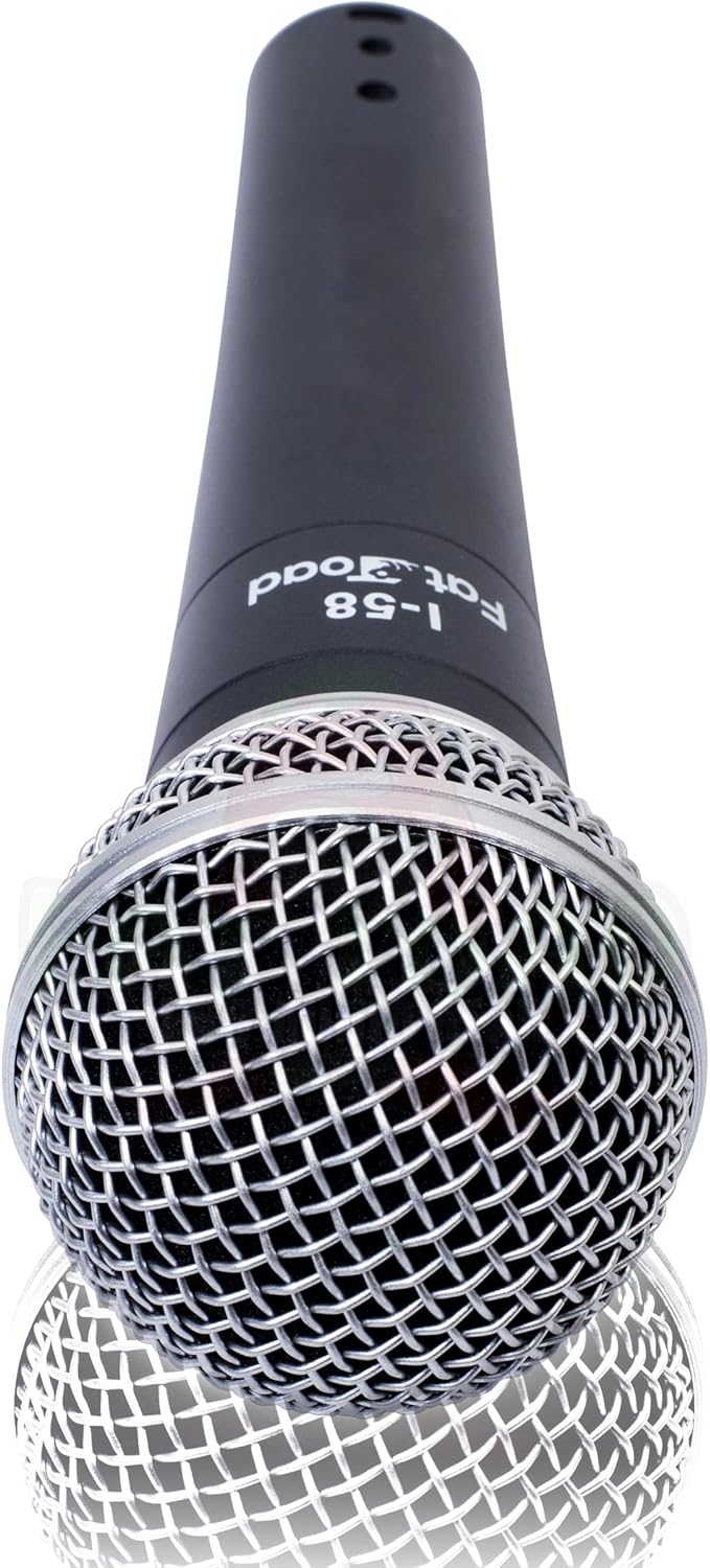 Fat Toad Vocal Cardioid Microphones (Live ResponsePRO Edition) 6-Pack – Handheld Dynamic Mics with Clips for DJ Stage Singing, Studio Recording