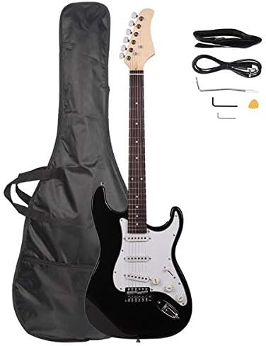 Rosewood Fingerboard Electric Guitar Black w/White