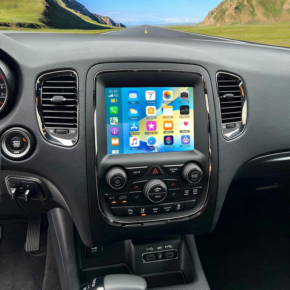 Android 14 Car Stereo for Dodge Durango 2018-2021,8.4 Inch Double Din Car Radio with Carplay & Android Auto, in-Dash Navigation Radio with BT Mirror Link WiFi FM Radio & Backup Camera-2+32G