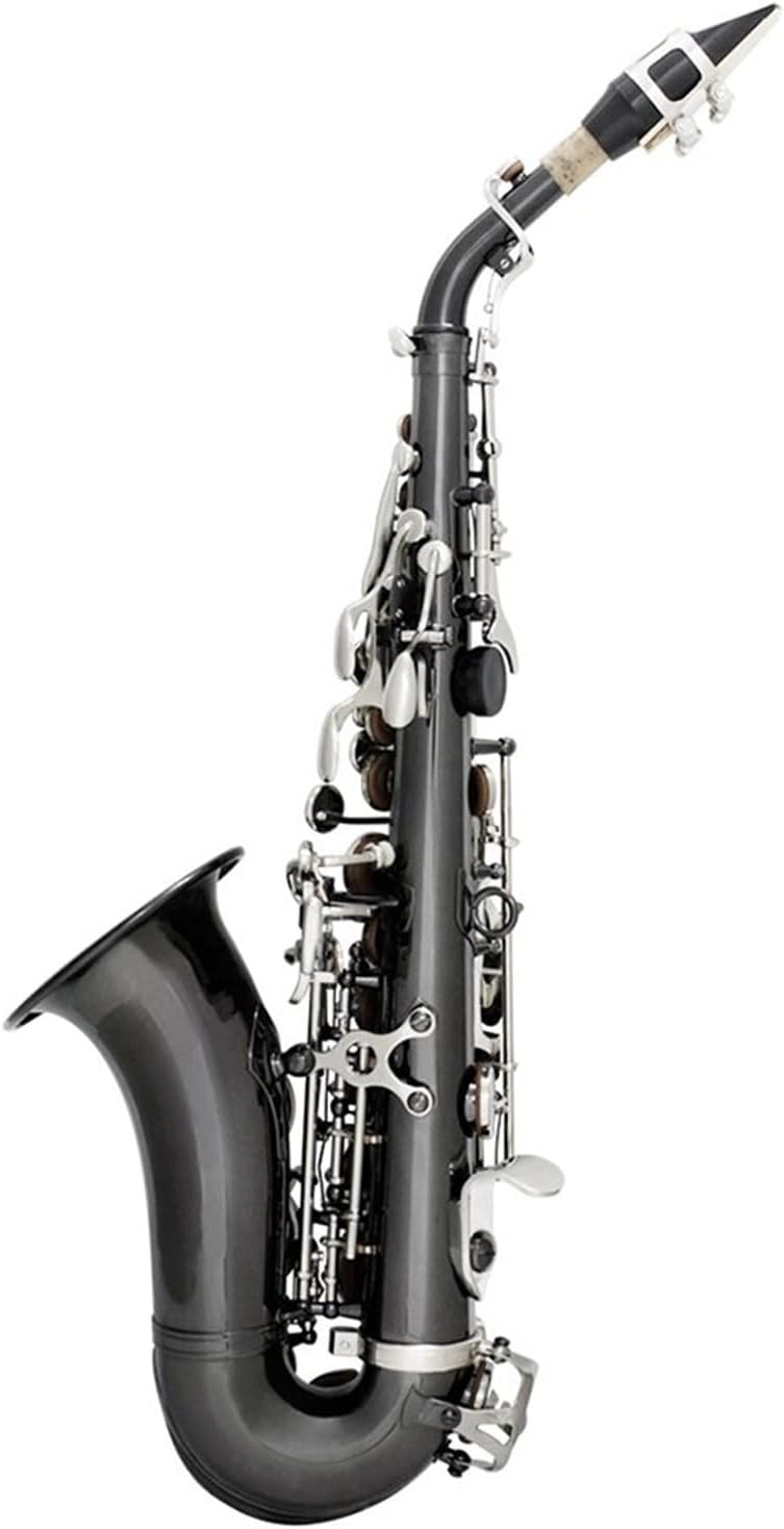 Sax Beginners Kit Saxophone Brass Nickel Plated Black Bb Tone Sax B Flat Saxfone Woodwind Musical Instrument with Case Accessories Wind Instrument