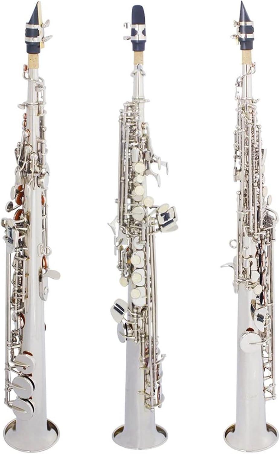 Bb Saxophone Straight Brass Saxophone Professional Woodwind Music Instrument with Accessories