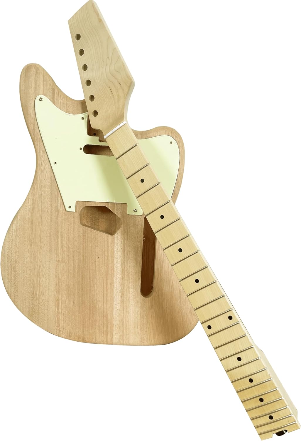 Unfinished Electric Guitar Kit Beginner Kit Mahogany Body and Maple Neck,Maple Fretboard,Uncut DIY Guitar Kit,Build Your Own,Electric Guitars for Beginner