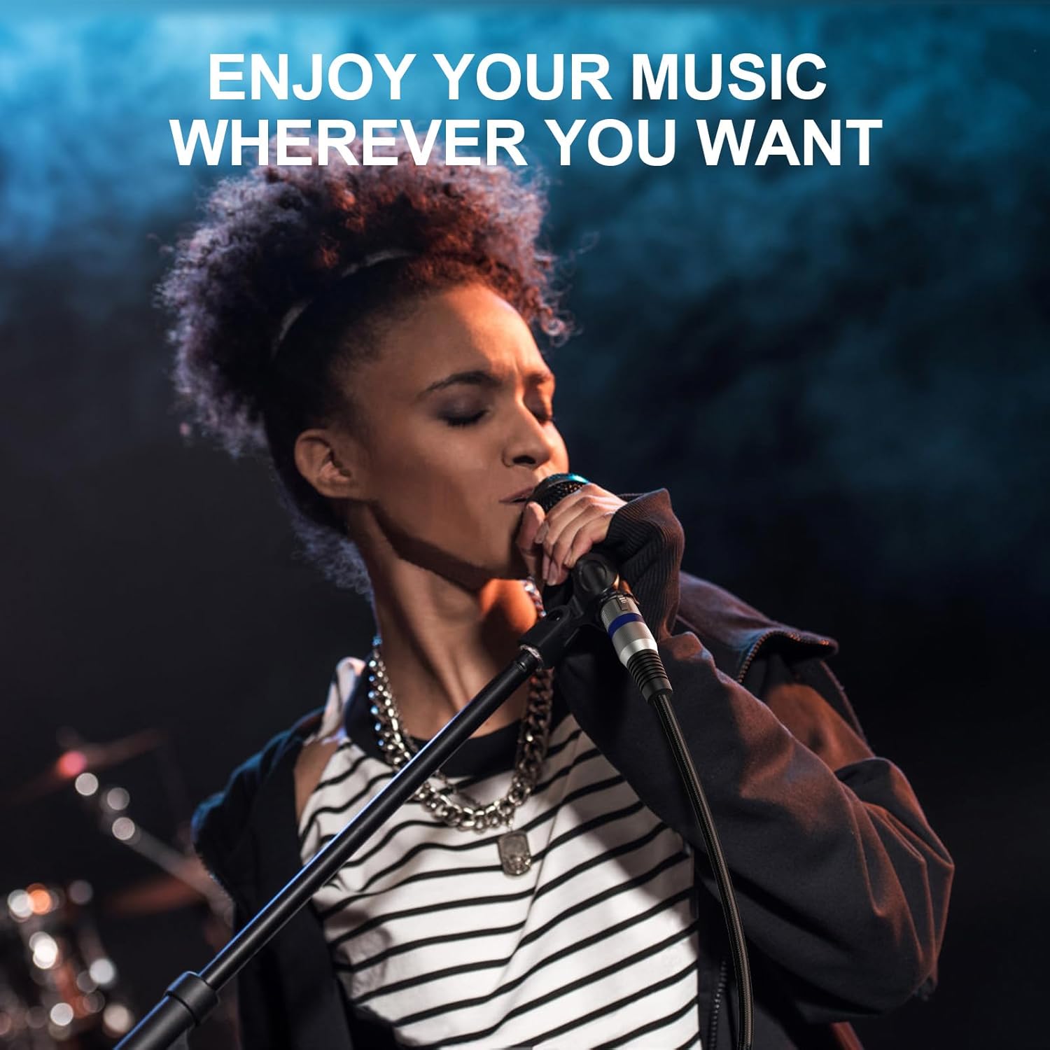 Professional 6 Pack 50FT XLR Cables, Noise Free and Long-Lasting Braided XLR Microphone Cable, All Copper Conductors Balanced Male to Female Mic Cable for Studio Monitor, Mixer, DMX, Colorful