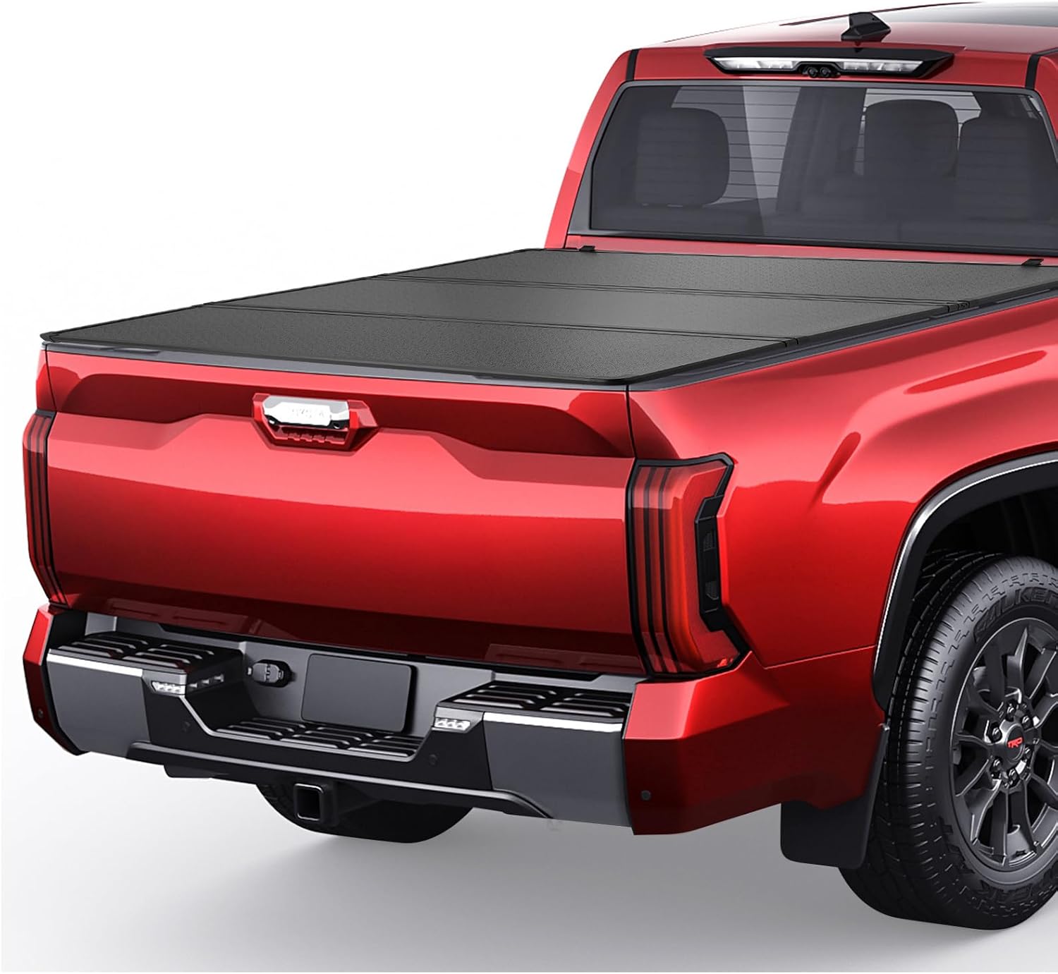 BDFHYK 5.6' FRP Hard Tri-Fold Truck Bed Tonneau Cover Compatible with 2022-2025 Toyota Tundra 5.5 FT (66.7