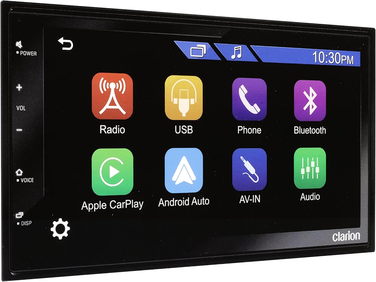 Clarion FX450 Stereo Touch Screen Radio - 2 DIN, Apple Car Play, Android Auto, Bluetooth, 50 WTS x 4, AM-FM, Rear View Camera Input for Car, Truck, SUV