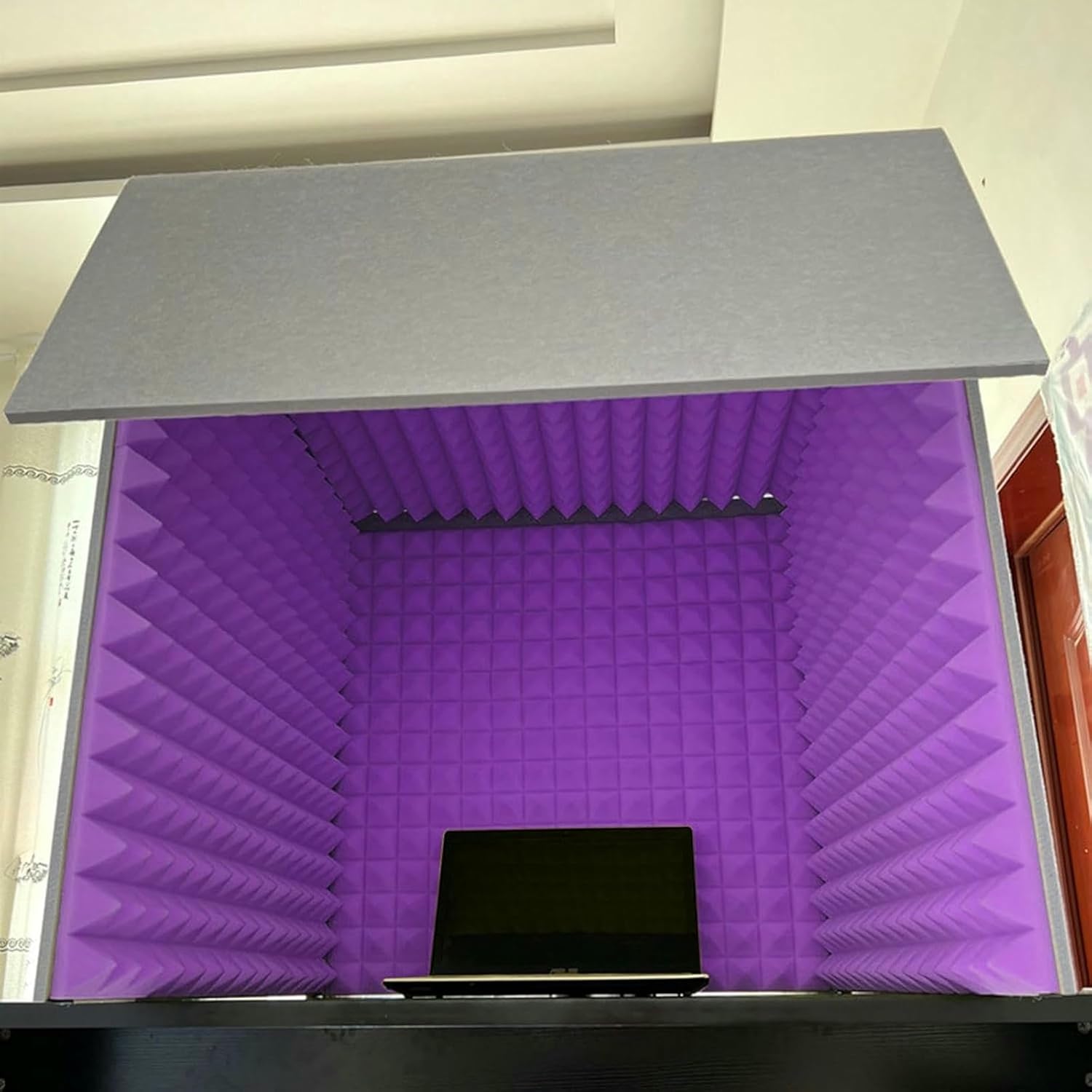 Microphone Isolation Screen Sound Absorbing Isolation, Recording Soundproof Booth, Acoustic Vocal Booth for Home Recording Devices, Studio