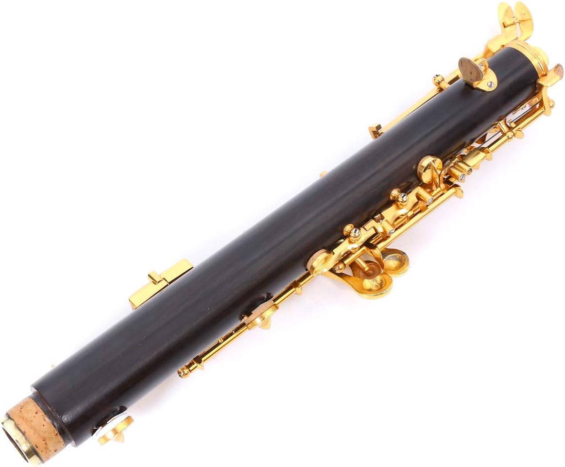Yinfente Professional Oboe Gold Plated Rosewood C Key Left F Resonance Semi-Automatic Woodwind Instrument With Oboe Accessories