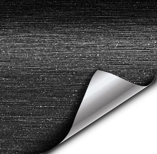 VViViD Black Brushed Steel Vinyl Wrap Roll with Air Release Technology (50ft x 5ft (Full Car Wrap Roll))