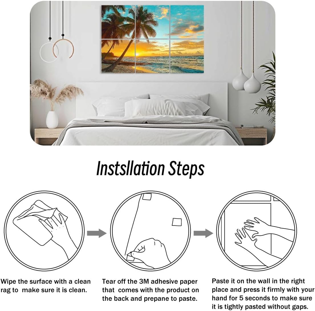 6 Pack Art Acoustic Panels Barbados Sound Absorbing Panel 48