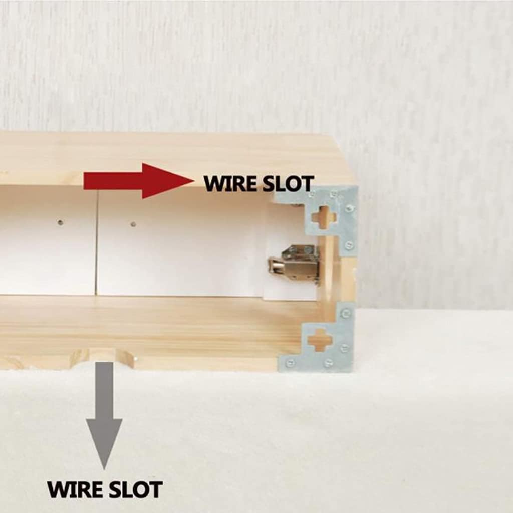 Corner Ledge Wall Shelf,Router Storage Box WiFi Router Box,WiFi Router Shelf Wall Mount Bracket TV Box Set-Top Box,Floating Shelf for TV Components,WiFi Router Storage Cabinet Wire Socket Or